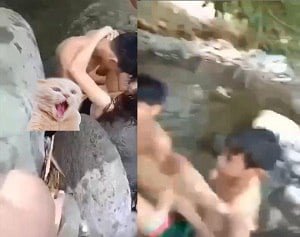 На берегах потока группа молодых людей трахнула друг друга